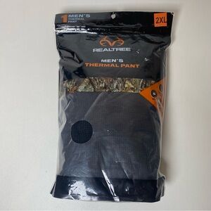 Realtree Men's Black Thermal Pant 2XL